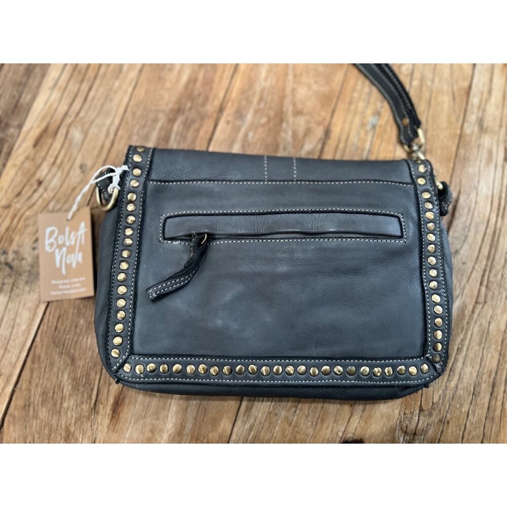 Free People Bolsa Nova Marisa Messenger Bag Studded Leather Purse Campomaggi - Picture 6 of 14